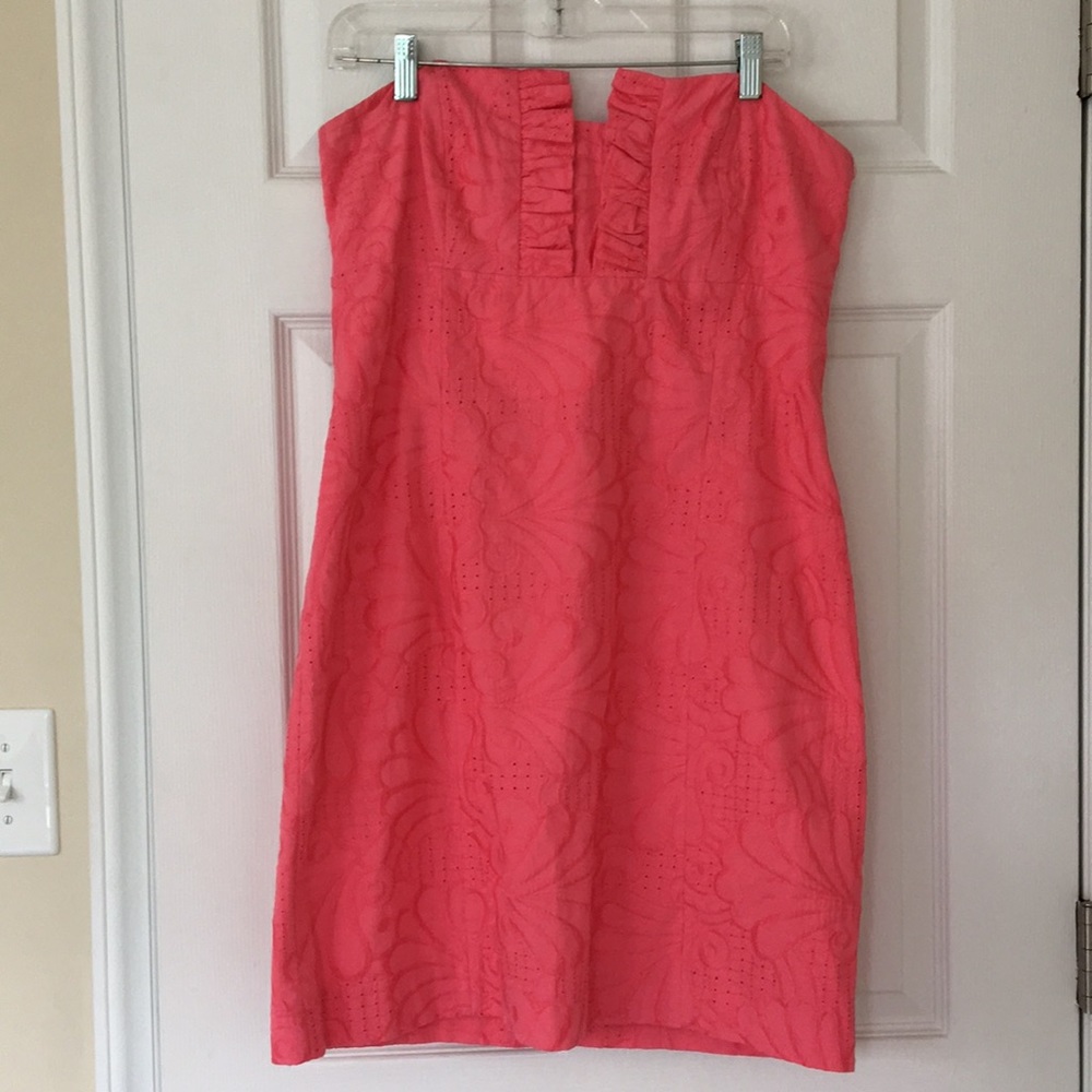 Coral Lilly Pulitzer Eyelet Dress
